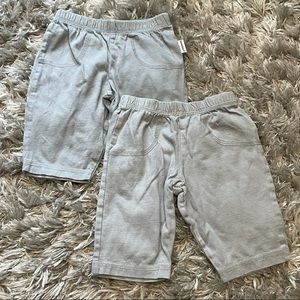 Onesies boys size 0-3 months gray pants, 2 pair 100% cotton